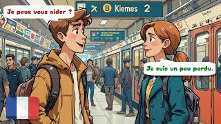 10 diálogos diarios en francés para principiantes | Usando el transporte público (A1-A2)