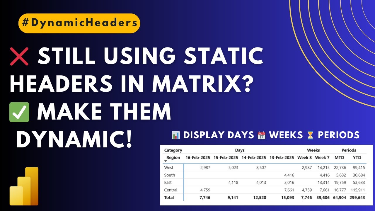 Stop Using Static Headers! Create a Fully Dynamic Power BI Matrix ...