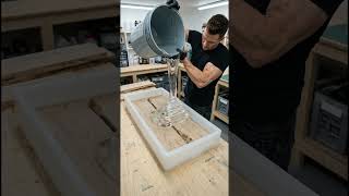 This Pearl White Resin Wood Table Looks Unreal 🤍✨ | Luxury Epoxy DIY #diy #epoxyresin #tablemesa