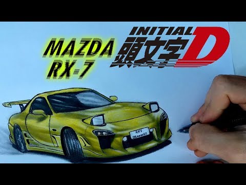mazda-rx-7-initial-d-style~speed-drawing