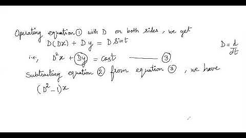 Simultaneous Linear Differential equations with constant coefficients