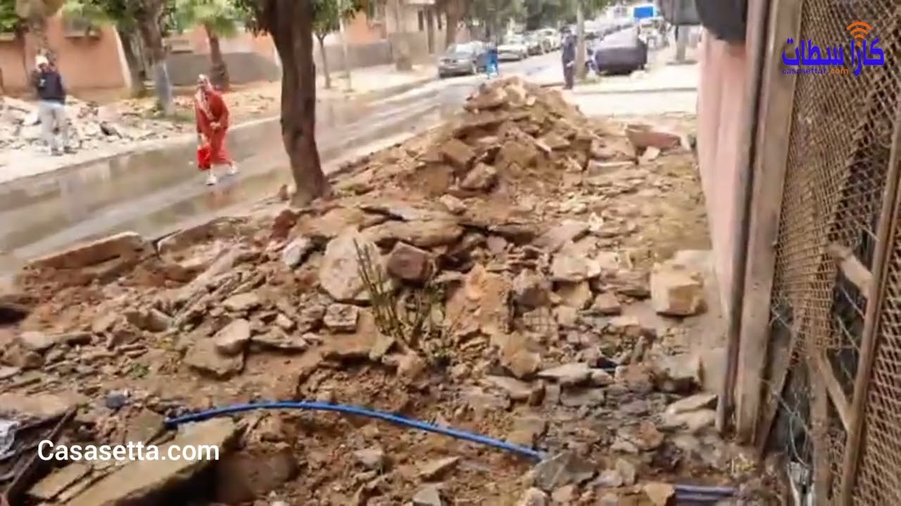 فوضى الأشغال بسيدي مؤمن ماء ضائع في سيدي مومن