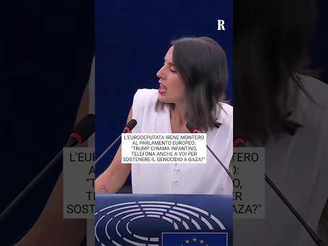 Video Irene Montero al Parlamento europeo: Trump vi chiama per sostenere il genocidio a Gaza?