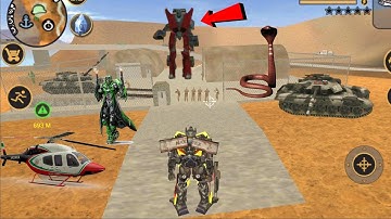 Vegas Crime Simulator (Transformer Pickup Truck Robot Fight Army Base) Capture - Android Gameplay HD
