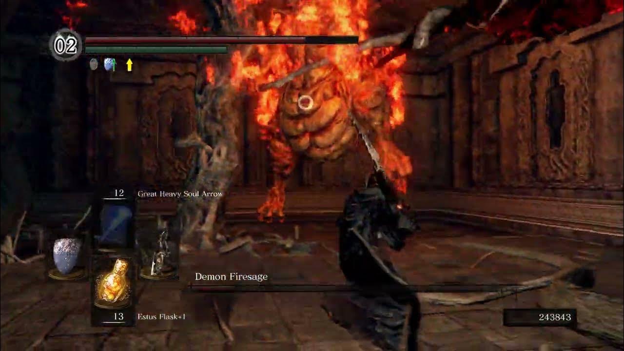 Dark Souls Remastered Demon Firesage Boss Fight, Demon's Catalyst