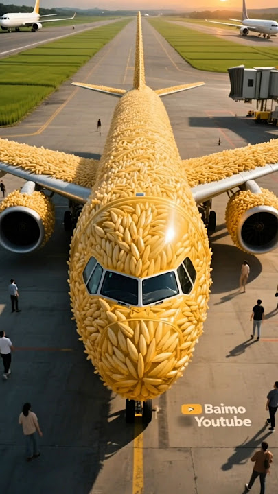 Crazy Airplane Design Covered in Rice #aeroplane #airplane #plane #usaaviation #usmilitary #aviation