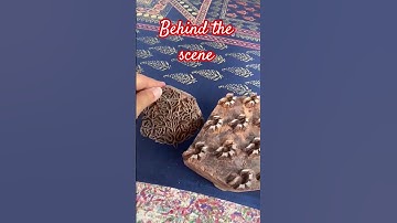 "Block Printing Behind the Scenes | Handmade Textile Art Process 🎨 #Shorts"