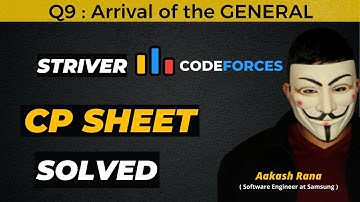 Arrival of the General | Striver CP Sheet | Codeforces | Competitive Programming #programming