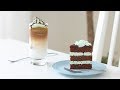 チョコミントケーキ＆アイスカフェラテのレシピ[ほぼフルバージョン] Choco mint cake & Ice caffe latte