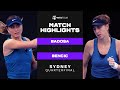 Paula Badosa vs. Belinda Bencic | 2022 Sydney Quarterfinal | WTA Match Highlights