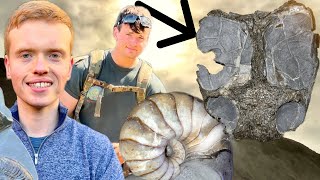 Dino Hunters Find Crocodile SKULL! 🐊 Plus Calcite Nautilus, Ammonites! 🏝️ | Fossil Hunter
