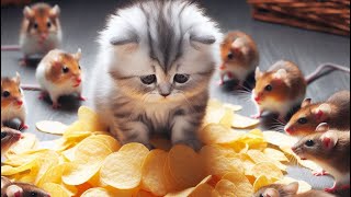 Cats love chips but can’t afford🥲🥲And thieves visit the house?!#cat #catlover #ai #cute #kitten