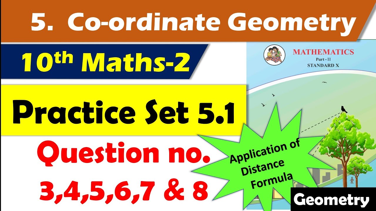Practice Set 5.1 class 10 maths part 2 | Chapter 5 Co-Ordinate Geometry ...