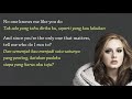 Adele   All I Ask Video Lirik dan Terjemahan Bahasa Indonesia