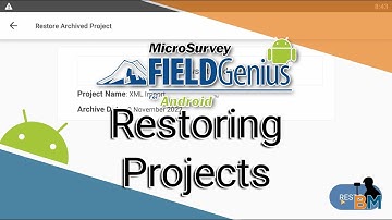 FieldGenius for Android: Restoring a Backed Up Project | Bench Mark