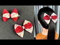 Easy - way make a Bow clip . How to make Bow Clip and Scrunchies .