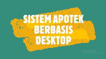 Sistem Informasi Apotek berbasis Desktop : Demo Program - JAVA