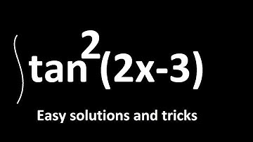 integration tan^2(2x-3) Ncert class 12th solution 7.2.21