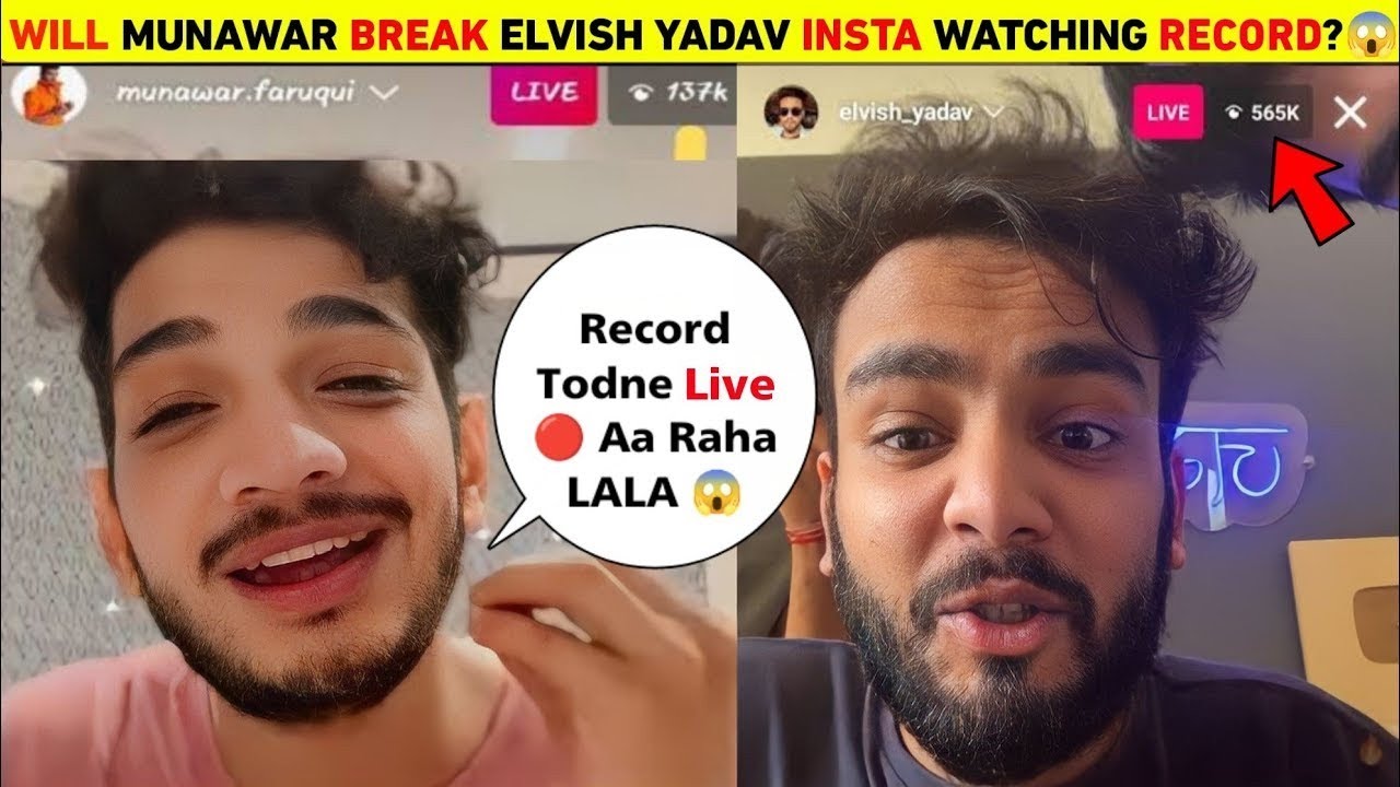 MUNAWAR live After Bigg Boss ReCoRD break 10M 😨 #munawarfaruqui #live ...