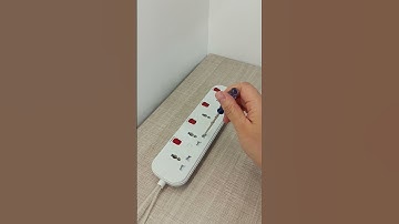 Flat multi plug extension cord socket with 2 USB