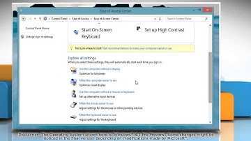 How to turn Audio Description on and off in Windows® 8.1