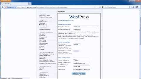 Fantastico de Luxe - Wordpress installation tutorial