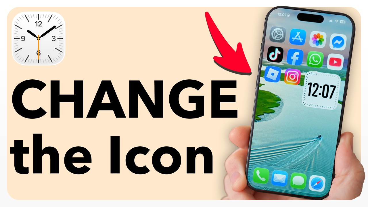 How To Change Clock Icon On iPhone Home Screen - YouTube