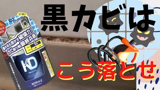 【プロ直伝】風呂場の黒カビをカビダッシュとスチームクリーナーで落とす