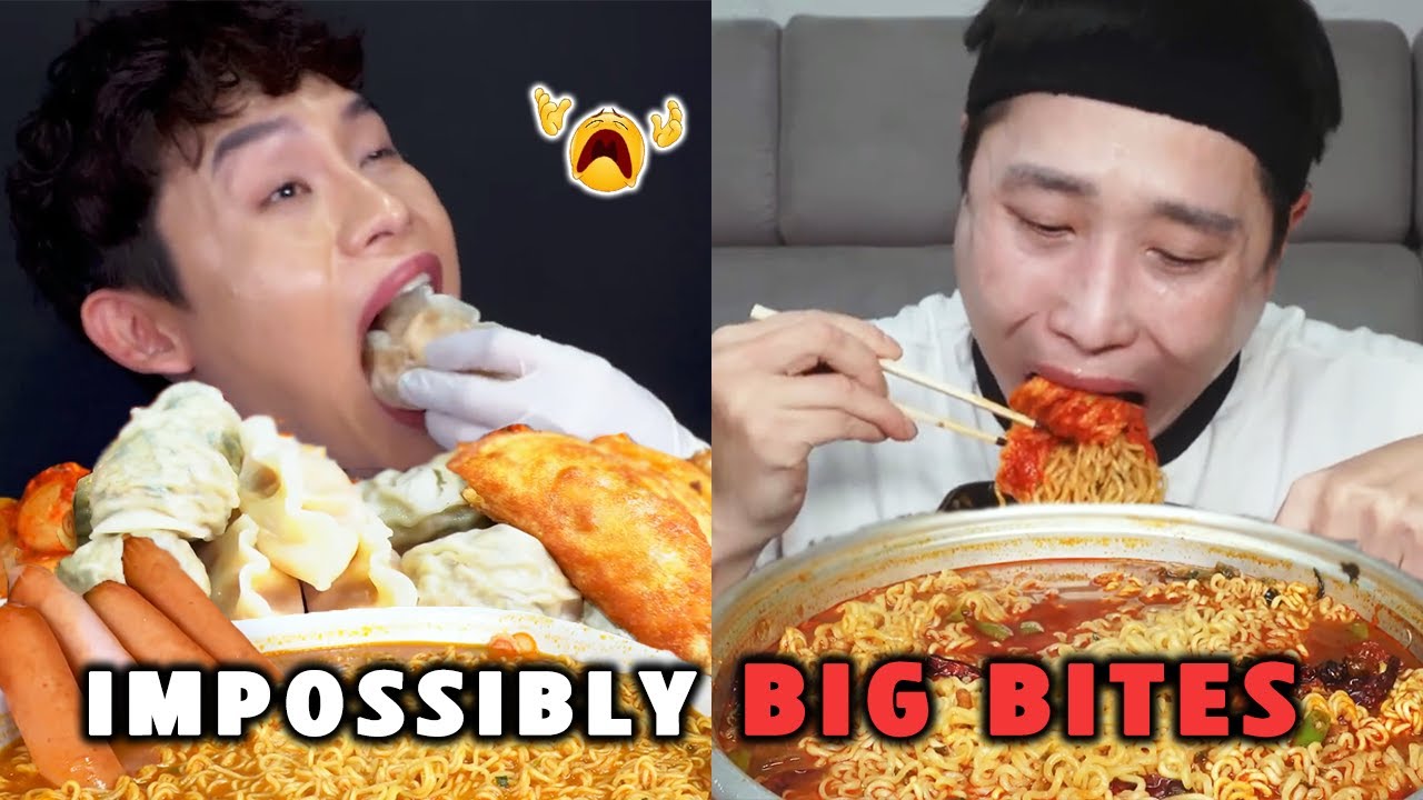 Mukbangers taking MASSIVE BITES