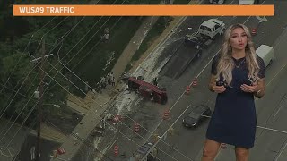Rollover crash slows commute in Silver Spring