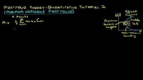 Portfolio Theory: Quantitative Tutorial 2 (Minimum Variance Portfolio)*
