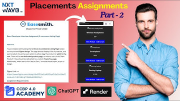 How to Complete Nxtwave Placement Assignments using ChatGPT | GitHub | Render | Part - 2