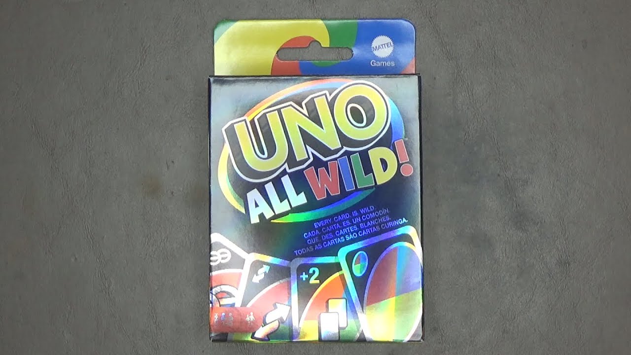 NEW Mattel UNO ALL WILD! Every Card is Wild Card Game