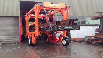 Combilift Straddle Carrier with Zero Swing Platforms
