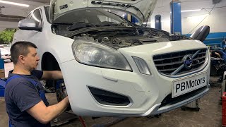 Замена ремня грм и приводных ремней на VOLVO s60.