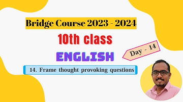 Bridge Course (2023 - 24) for 10th - Sub English - Day 14 - Activity No 14 -  Explained - Answers
