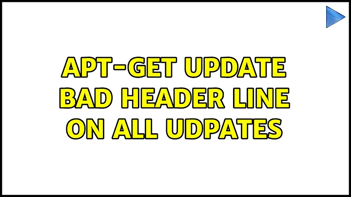 apt-get update Bad header line on all udpates (2 Solutions!!)