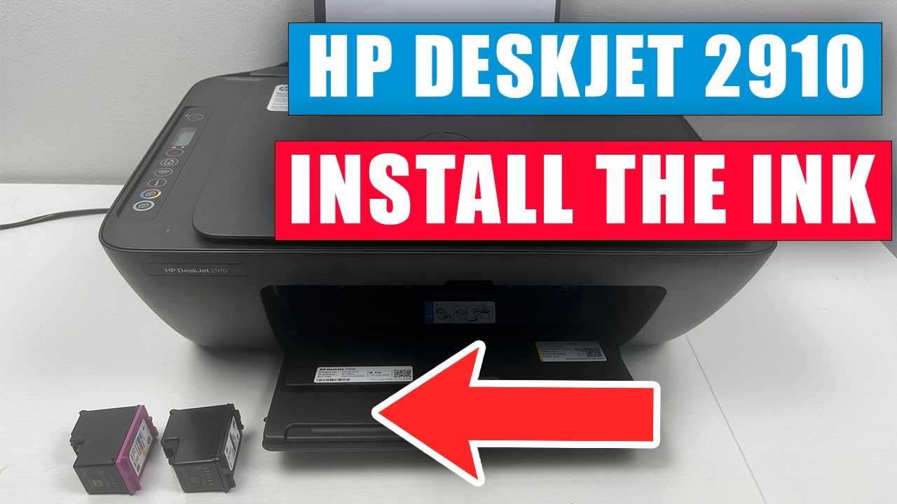 HP DeskJet 2910 Printer: How to Install or Replace Ink Cartridges - YouTube