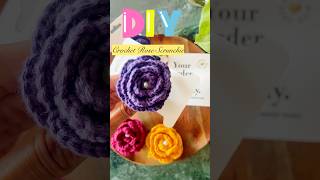 DIY Crochet Rose Scrunchie 🌹 (Type ROSE for flower tutorial!)