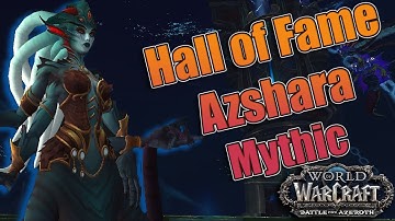 BFA - 8.2 The Eternal Palace Mythic Queen Azshara Kill! HALL OF FAME Affliction Warlock POV!