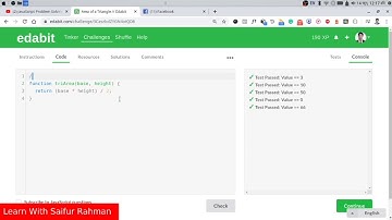Area of a Triangle - JavaScript Problem Solving (Very Easy)