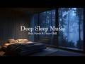 Fall Asleep Fast with Soft Piano | Rainy Cozy Bedroom Night for Deep Sleep