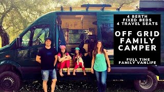 4x4 Adventure Van Build | FAMILY 4 | Sprinter Off Grid Campervan Tour + Review