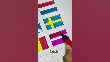 Latvia flag art 🇱🇻 all country flag art challenge part 70 #shorts #drawing