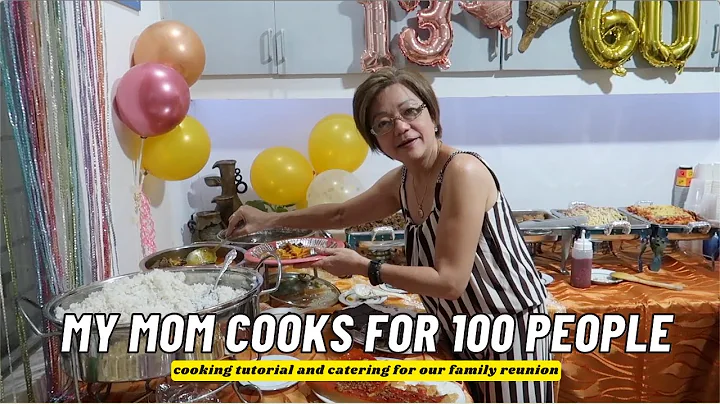 My Mom Cooks for 100 People! (Kare-Kare, Spaghetti...