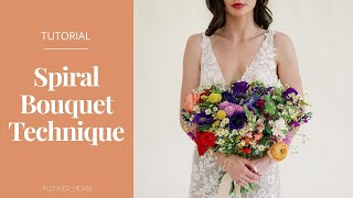 How to Build a Spiral Bouquet with Wildflowers | Flower Moxie DIY Wedding Flowers