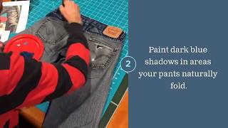 How to cel shade jeans for Borderlands style cosplay