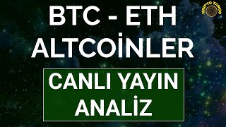 BTC, ETH, ALTCOİNLER - CANLI YAYIN ANALİZ #btc #eth #avax #xrp #solana #rune