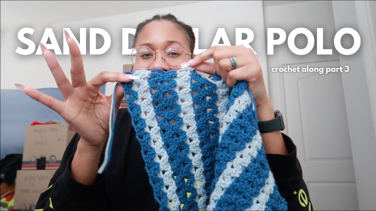 slowly making my way through crocheting my sand dollar polo
