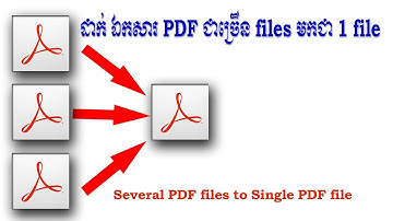 Combine several PDF files to a single PDF file. ដាក់ file PDF ជាច្រើន មកជា File PDF តែមួយ។